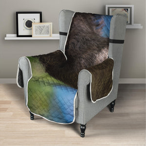 Happy Sloth Print Armchair Protector