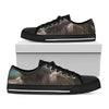 Happy Sloth Print Black Low Top Shoes