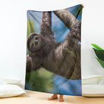 Happy Sloth Print Blanket