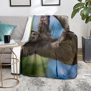 Happy Sloth Print Blanket