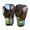Happy Sloth Print Boxing Gloves