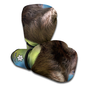 Happy Sloth Print Boxing Gloves