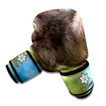 Happy Sloth Print Boxing Gloves