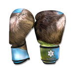 Happy Sloth Print Boxing Gloves