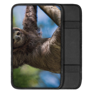 Happy Sloth Print Car Center Console Cover