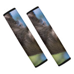 Happy Sloth Print Car Seat Belt Covers