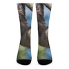 Happy Sloth Print Crew Socks