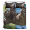 Happy Sloth Print Duvet Cover Bedding Set