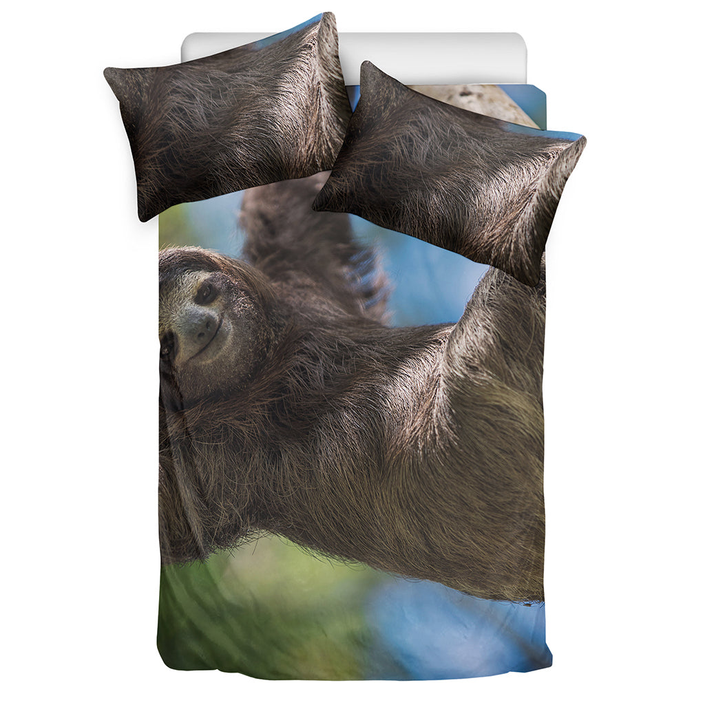 Happy Sloth Print Duvet Cover Bedding Set