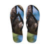 Happy Sloth Print Flip Flops