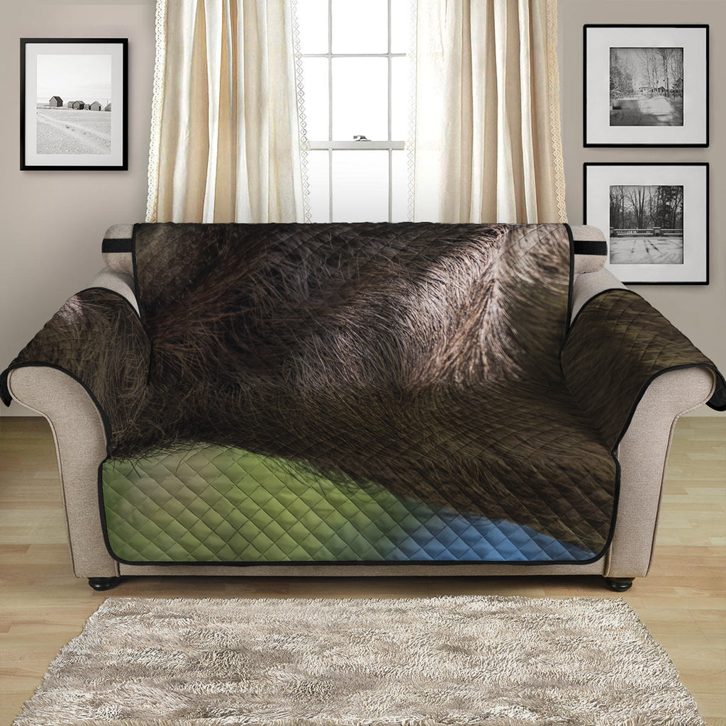 Happy Sloth Print Loveseat Protector