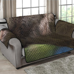 Happy Sloth Print Loveseat Protector