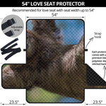 Happy Sloth Print Loveseat Protector