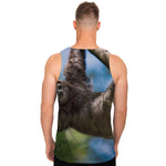 Happy Sloth Print Men's Tank Top