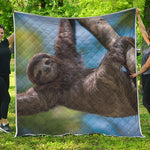 Happy Sloth Print Quilt