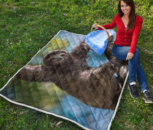 Happy Sloth Print Quilt