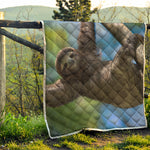 Happy Sloth Print Quilt