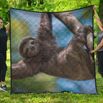 Happy Sloth Print Quilt