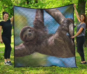 Happy Sloth Print Quilt