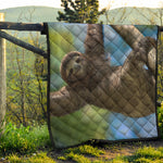 Happy Sloth Print Quilt