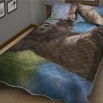 Happy Sloth Print Quilt Bed Set