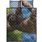 Happy Sloth Print Quilt Bed Set