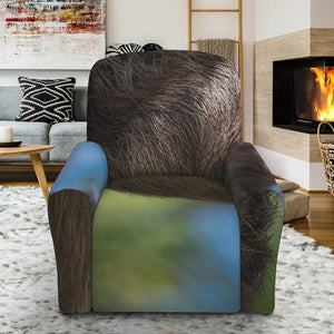 Happy Sloth Print Recliner Slipcover