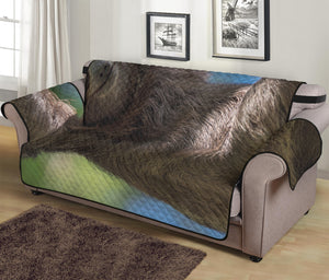 Happy Sloth Print Sofa Protector