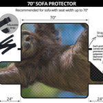 Happy Sloth Print Sofa Protector