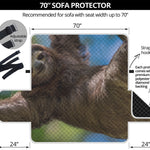 Happy Sloth Print Sofa Protector