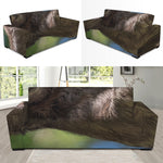 Happy Sloth Print Sofa Slipcover