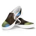 Happy Sloth Print White Slip On Sneakers
