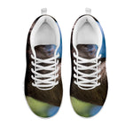 Happy Sloth Print White Sneakers