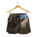 Happy Sloth Print Women's Shorts