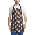 Happy Snowman Pattern Print Apron