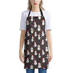 Happy Snowman Pattern Print Apron