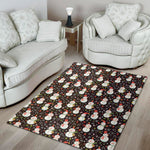 Happy Snowman Pattern Print Area Rug