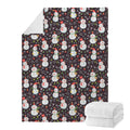 Happy Snowman Pattern Print Blanket