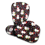 Happy Snowman Pattern Print Boxing Gloves