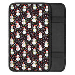 Happy Snowman Pattern Print Car Center Console Cover