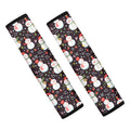 Happy Snowman Pattern Print Car Seat Belt Covers