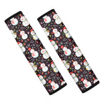 Happy Snowman Pattern Print Car Seat Belt Covers