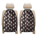 Happy Snowman Pattern Print Car Seat Organizers