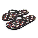 Happy Snowman Pattern Print Flip Flops