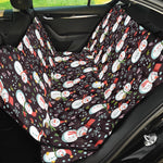 Happy Snowman Pattern Print Pet Car Back Seat Cover