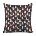 Happy Snowman Pattern Print Pillow Cover
