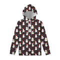 Happy Snowman Pattern Print Pullover Hoodie