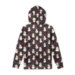 Happy Snowman Pattern Print Pullover Hoodie