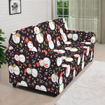 Happy Snowman Pattern Print Sofa Cover