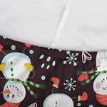 Happy Snowman Pattern Print Sofa Cover